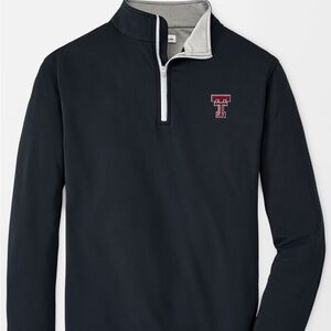 Peter Milar Texas Tech Perth Performance Quarter-Zip Mens size medium